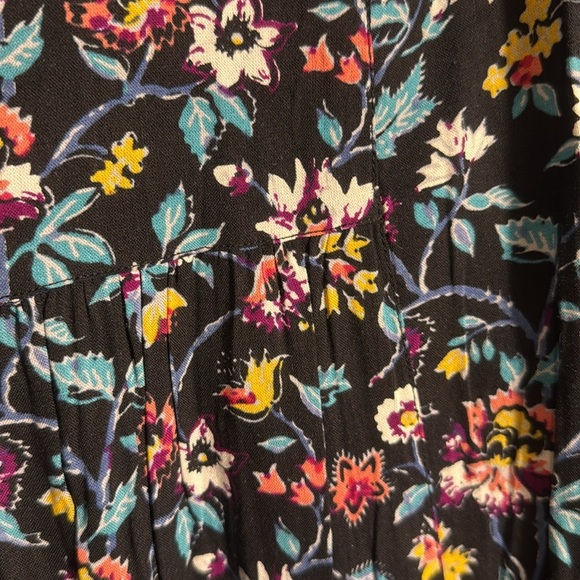 NWT Floral Sleeveless Top - Black Multicolor lightweight colorful spring summer - Picture 4 of 7